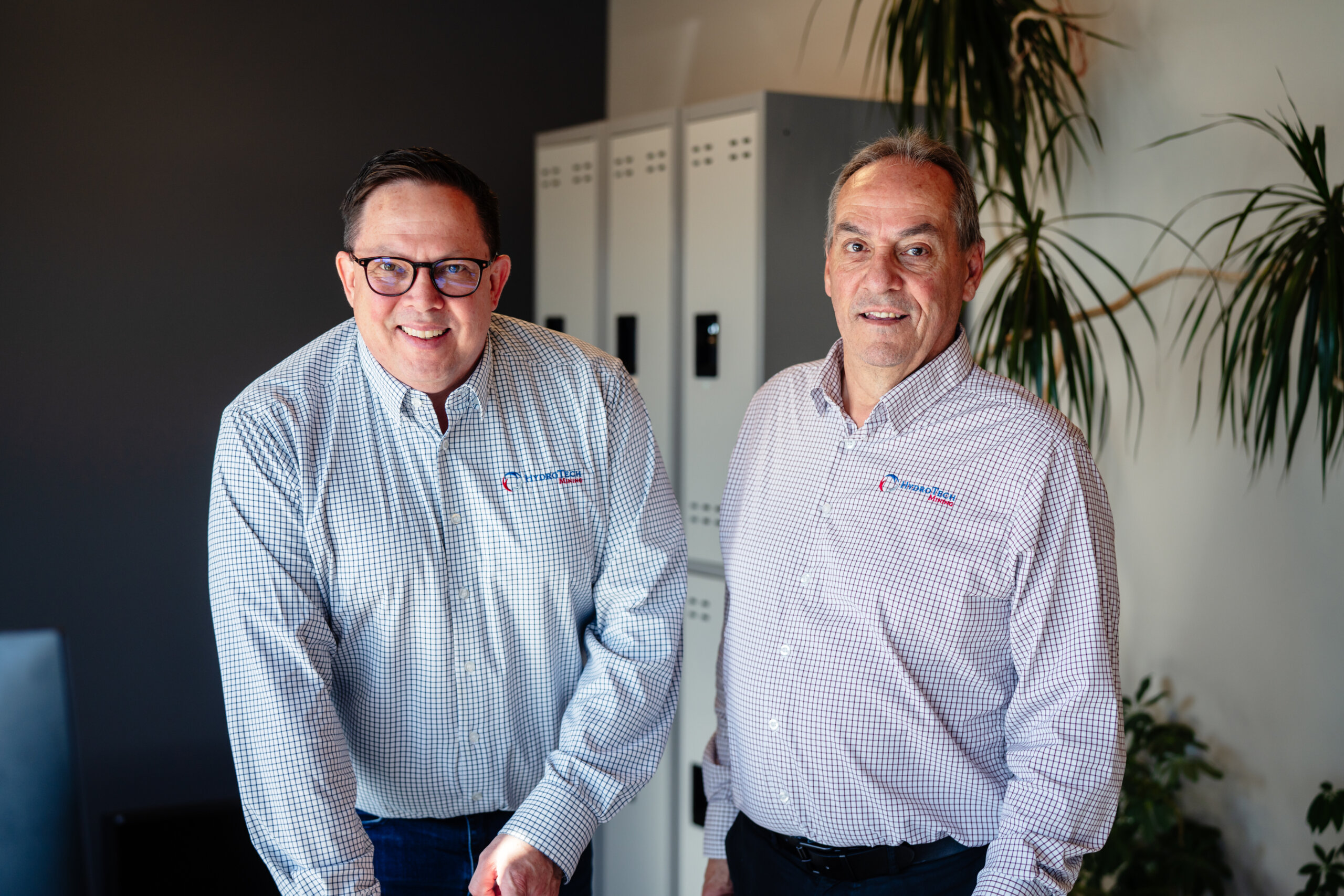The two owner of HydroTech Mining, Cheyne Poirier and Paul Cormier.